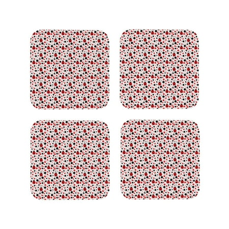 Tideii Ladybugs 2 for Leather Coasters 4 Pieces Anti-fouling and Anti-scalding Decorative Coasters Suitable for Restaurants Kitchens Coffee Shops-Square
Tideii Ladybugs 2 for Leather Coasters 4 Pieces Anti-fouling and Anti-scalding Decorative Coasters Suitable for Restaurants Kitchens Coffee Shops-Square