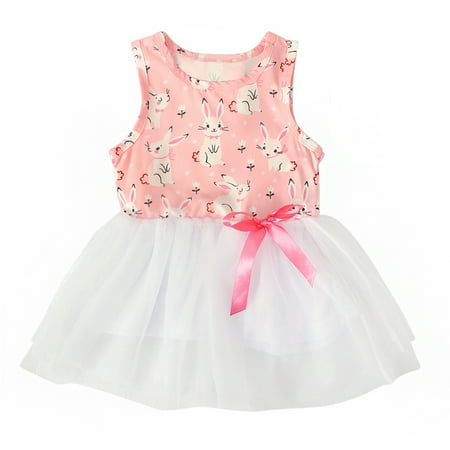 Girl’s Summer Sleeveless Dress Cartoon Rabbit Print Mesh Yarn Stitching A-line Princess Dress
Girl’s Summer Sleeveless Dress Cartoon Rabbit Print Mesh Yarn Stitching A-line Princess Dress
