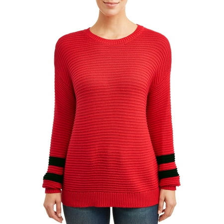 Time and Tru Women's Ottoman Stitch Sweater