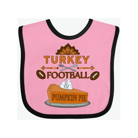Inktastic Turkey Football and Pumpkin Pie Gift Baby Boy or Baby Girl Bib