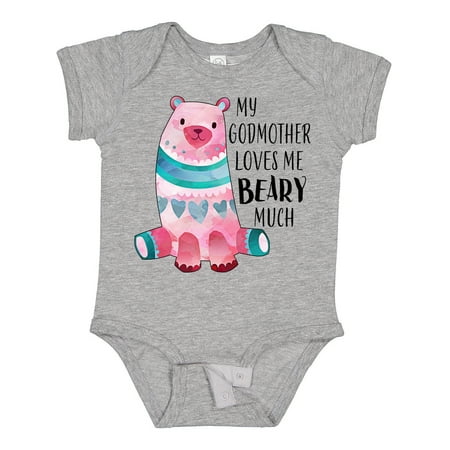 Inktastic My Godmother Loves Me Beary Much with Cute Bear Gift Baby Boy or Baby Girl Bodysuit