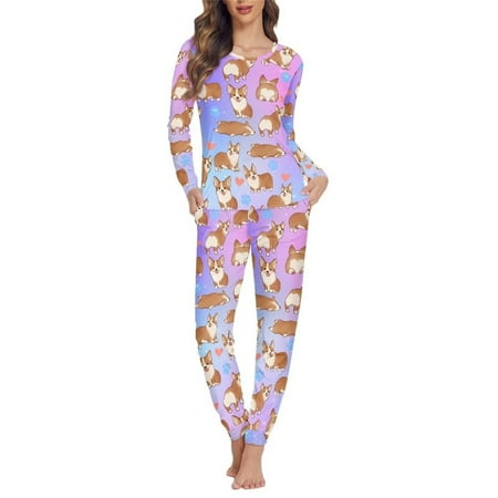 Pzuqiu Breathable Pajama Sets for Women Soft Skin Friendly Loungewear with Corgi Graphic Size XL Long Sleeve Nightwear Thermal Multi-Saeson Night Daily Wear 2 Pack
Pzuqiu Breathable Pajama Sets for Women Soft Skin Friendly Loungewear with Corgi Graphic Size XL Long Sleeve Nightwear Thermal Multi-Saeson Night Daily Wear 2 Pack