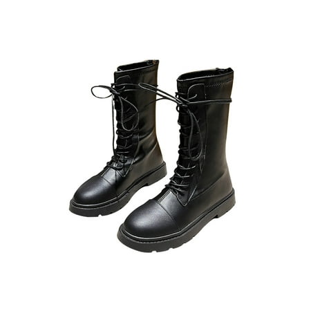 SIMANLAN Womens Mid Calf Boot Zipper Winter Shoes Lace Up Riding Boots Work Fashion Walking Leather Black 8
SIMANLAN Womens Mid Calf Boot Zipper Winter Shoes Lace Up Riding Boots Work Fashion Walking Leather Black 8
