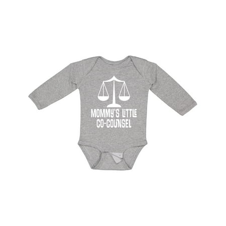 Inktastic Lawyer Mommy Little Co Counsel Gift Baby Boy or Baby Girl Long Sleeve Bodysuit