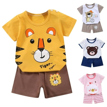 Darzheoy Toddler Outfit Little Kids Sets Baby Infant Boys Girls Outfits Cute Short Sleeve Shirts Cartoon Print Casual Suit
Darzheoy Toddler Outfit Little Kids Sets Baby Infant Boys Girls Outfits Cute Short Sleeve Shirts Cartoon Print Casual Suit