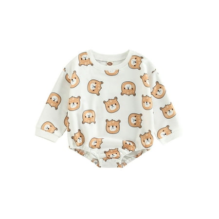 Bagilaanoe Toddler Baby Girl Boy Oversized Romper Sweatshirt Long Sleeve Bodysuit Bear/Flora Print Pullover 3M 9M 18M 24M 3T Infant Casual Tee Tops
Bagilaanoe Toddler Baby Girl Boy Oversized Romper Sweatshirt Long Sleeve Bodysuit Bear/Flora Print Pullover 3M 9M 18M 24M 3T Infant Casual Tee Tops