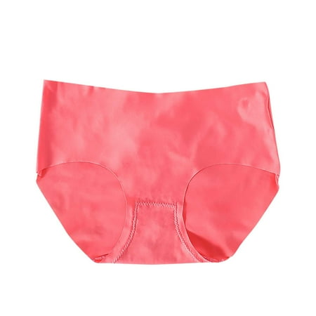 WZHKSN Women S Solid Panties Watermelon Red Cotton Briefs 1-Pack
