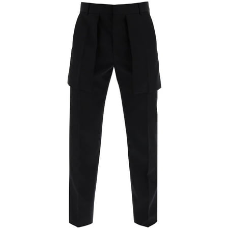 Alexander Mcqueen Exposed Pocket Barathea Trousers Men