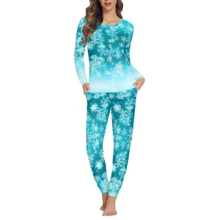 NETILGEN 2 Pcs Xmas Snowflakes Pattern Round Neck Women Pjs Pack Long Sleeve Sleepwear for Women Nightgown 2 Side Pockets Nightwear for Women Sleepwear Cotton
NETILGEN 2 Pcs Xmas Snowflakes Pattern Round Neck Women Pjs Pack Long Sleeve Sleepwear for Women Nightgown 2 Side Pockets Nightwear for Women Sleepwear Cotton