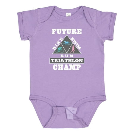 Inktastic Future Triathlon Champ Run Swim Gift Baby Boy or Baby Girl Bodysuit