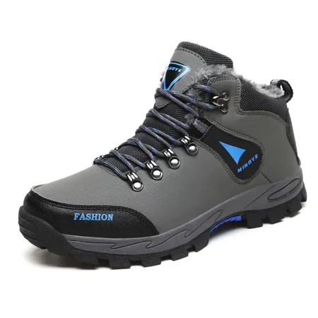 Men‘s Waterproof Non-slip Warm Fleece Shoes Comfortable Outdoor Snow Boots For Winter