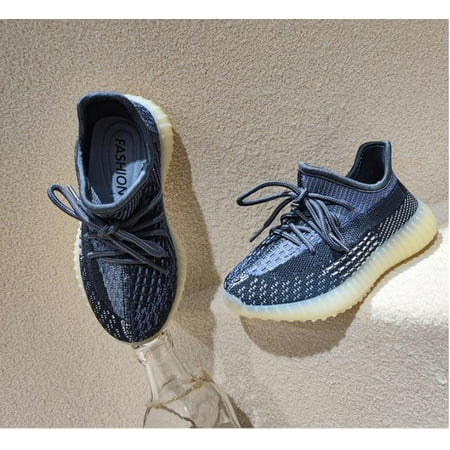 Toyella Fashion Flying Woven Surface Children s Sneakers Black 29