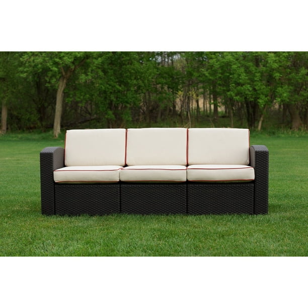 Strata Furniture Cielo Patio Wicker Sofa