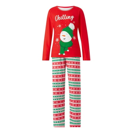 KelaJuan Family Matching Christmas Pajamas Cartoon Snowman Print Long-Sleeved Tops + Elastic Waist Snowflake Pattern Trousers Sleepwear
KelaJuan Family Matching Christmas Pajamas Cartoon Snowman Print Long-Sleeved Tops + Elastic Waist Snowflake Pattern Trousers Sleepwear