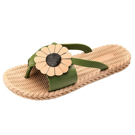 Lyinloo Summer Weave Flowers Fashion Non-slip Bottom Women s Shoes Flip Flops Sandals Green 38-39
Lyinloo Summer Weave Flowers Fashion Non-slip Bottom Women s Shoes Flip Flops Sandals Green 38-39