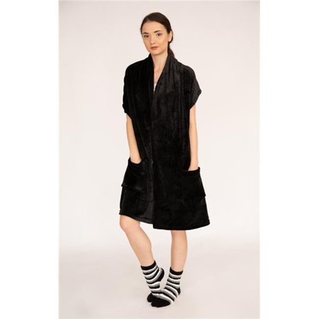 Kahlua Wrap Snuggle Robe Cozy Super Soft Ultra Plush Flannel Fleece Wearable Blanket with 2 Pockets & Bonus Pair of Striped Socks 22 x 88 in. - Black
Kahlua Wrap Snuggle Robe Cozy Super Soft Ultra Plush Flannel Fleece Wearable Blanket with 2 Pockets & Bonus Pair of Striped Socks 22 x 88 in. - Black