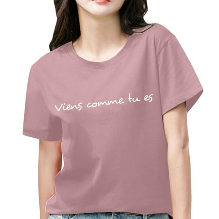 Fsqjgq Short Sleeve Tee Shirts For Women Maternity Loose Tops Womens Summer Top Printed Casual T Shirt Letter Pattern Fashion Short Sleeve Athletic Shirts Women Loose Fit
Fsqjgq Short Sleeve Tee Shirts For Women Maternity Loose Tops Womens Summer Top Printed Casual T Shirt Letter Pattern Fashion Short Sleeve Athletic Shirts Women Loose Fit