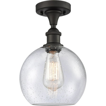 Oil Rubbed Bronze Tone Semi Flush 8 Wide Seedy Glass Steel/Cast Brass Medium Base LED 1 Light Fixture
Oil Rubbed Bronze Tone Semi Flush 8 Wide Seedy Glass Steel/Cast Brass Medium Base LED 1 Light Fixture