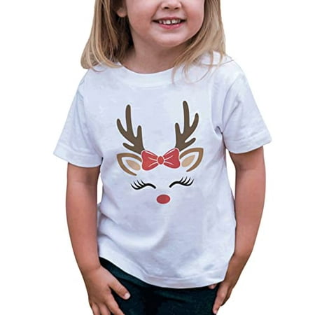 7 ate 9 Apparel Kids Merry Christmas Shirts - Reindeer with Bow - White T-Shirt 5T
7 ate 9 Apparel Kids Merry Christmas Shirts - Reindeer with Bow - White T-Shirt 5T
