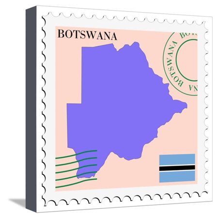 Mail To-From Botswana Stretched Canvas Print Wall Art By Perysty