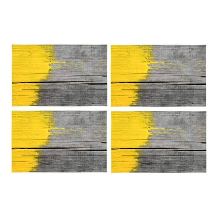 MKHERT Ancient Wooden Board with Yellow Paint Splashes Brush Stroke Grunge Design Elements Placemats 4 Heat-Resistant Placemats Table Mats for Dining Room Kitchen Table Decoration 12x18 inch Set of 4
MKHERT Ancient Wooden Board with Yellow Paint Splashes Brush Stroke Grunge Design Elements Placemats 4 Heat-Resistant Placemats Table Mats for Dining Room Kitchen Table Decoration 12x18 inch Set of 4