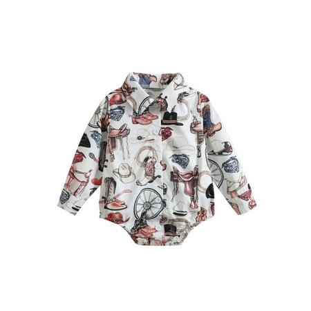 Infant Baby Clothes Newborn Long Sleeve Shirt Lapel Button Bodysuit Boho Cowboy Jumpsuit Tee Tops
Infant Baby Clothes Newborn Long Sleeve Shirt Lapel Button Bodysuit Boho Cowboy Jumpsuit Tee Tops