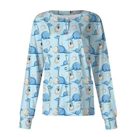 PURJKPU Women Scrub Jacket Working Animal Printed Uniform Tops O Neck Single-Breasted Scrub Top Long Sleeve Nurse Jackets with Pockets Blue 3XL
PURJKPU Women Scrub Jacket Working Animal Printed Uniform Tops O Neck Single-Breasted Scrub Top Long Sleeve Nurse Jackets with Pockets Blue 3XL