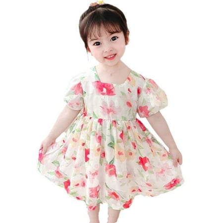 Bullpiano 1-5T Toddler Girls Sweet Chiffon Dresses Baby Girl Summer Short Sleeve Pageant Party Dress
Bullpiano 1-5T Toddler Girls Sweet Chiffon Dresses Baby Girl Summer Short Sleeve Pageant Party Dress