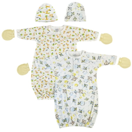 Bambini Layette Unisex Newborn Baby 6 Piece Gown Set