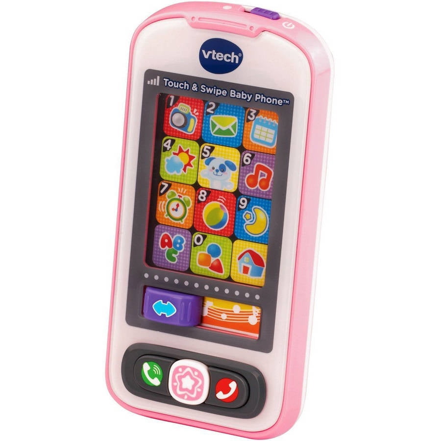 Vtech Touch \u0026amp; Swipe Baby Phone, Pink - Walmart.com