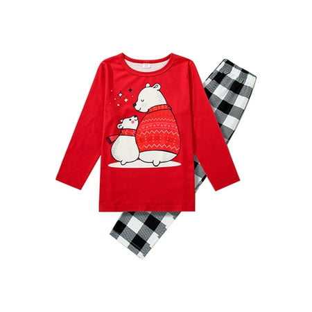 ERTUTUYI Christmas Plaid Printed Loungewear Christmas Family Matching Pajamas Long Sleeve Home Sleepwear Red 3Y
ERTUTUYI Christmas Plaid Printed Loungewear Christmas Family Matching Pajamas Long Sleeve Home Sleepwear Red 3Y