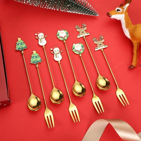 Riguas 4Pcs/Set Mixing Spoon Long Handle Comfortable to Grip 304 Stainless Steel Christmas Themed Head Espresso Drink Stirrer for Home
Riguas 4Pcs/Set Mixing Spoon Long Handle Comfortable to Grip 304 Stainless Steel Christmas Themed Head Espresso Drink Stirrer for Home
