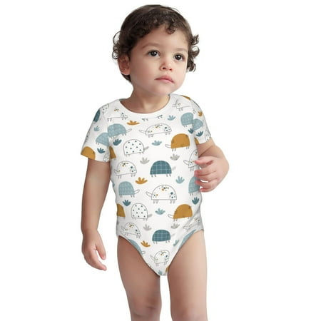 Kdxio Cute Doodle Turtles Pattern Unisex Baby Cotton Short Sleeve Bodysuits-3 Months
Kdxio Cute Doodle Turtles Pattern Unisex Baby Cotton Short Sleeve Bodysuits-3 Months