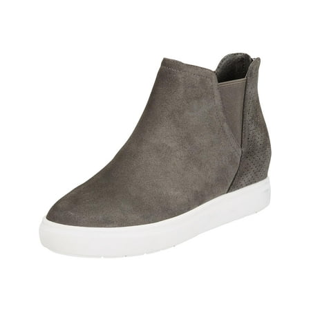 INC Womens Tayla Suede Ankle Wedge Sneaker Gray 5 Medium (B M)