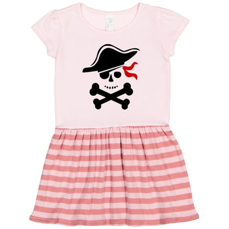 Inktastic Pirate Skull and Cross Bones Gift Toddler Girl Dress