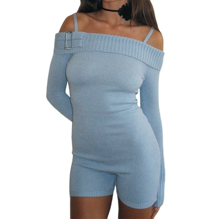 Peyakidsaa Women Long Sleeve Knit Rompers Shorts One-Piece Low Cut Jumpsuit Playsuit Ribbed Bodysuit
Peyakidsaa Women Long Sleeve Knit Rompers Shorts One-Piece Low Cut Jumpsuit Playsuit Ribbed Bodysuit