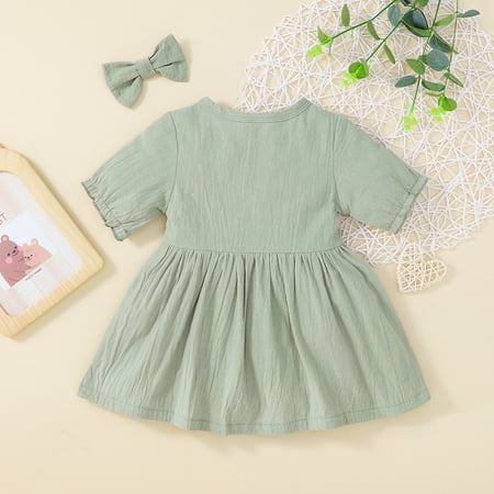 Cathalem Girls Long Party Dress Toddler Baby Kids Girl Dresses Outfits Solid Color Short Sleeves Single Party Games Family Dress Green 18-24 Months
Cathalem Girls Long Party Dress Toddler Baby Kids Girl Dresses Outfits Solid Color Short Sleeves Single Party Games Family Dress Green 18-24 Months