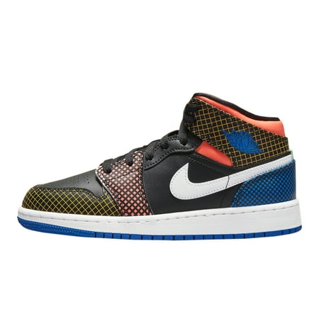 Big Kid s Jordan 1 Mid MMD Black/White-Game Royal (DC4092 001) - 6