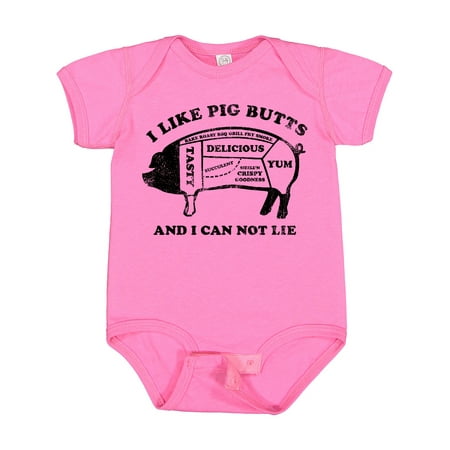 Inktastic I Like Pig Butts Gift Baby Boy or Baby Girl Bodysuit