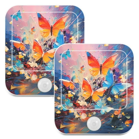 Butterflies LED Motion Sensor Night Light Plug into Wall 2 Pack Auto Dusk to Dawn Adjustable
Butterflies LED Motion Sensor Night Light Plug into Wall 2 Pack Auto Dusk to Dawn Adjustable