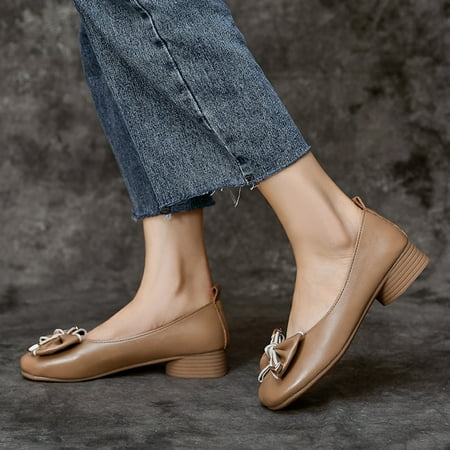 PhoneSoap Spring And Autumn Fashion Shallow Mouth Leather Shoes Fairy Wind Round Toe Bow Casual Shoes Khaki
PhoneSoap Spring And Autumn Fashion Shallow Mouth Leather Shoes Fairy Wind Round Toe Bow Casual Shoes Khaki