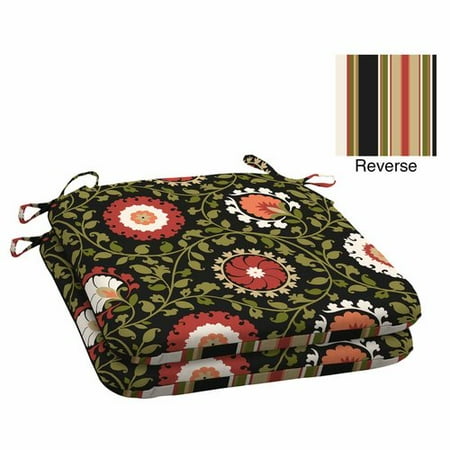 Better Homes and Gardens Outdoor Patio Reversible Wrought Iron Seat Pad, Set of Two, Multiple Patterns