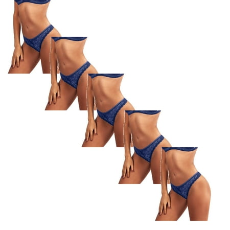 Women Underwear Brief Hot Crochet Lace Lace-up Panty Hollow Out Panties 5PC