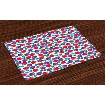 Colorful Placemats Set of 4 Wild Fruits Collections Raspberry Blueberry and Blackberry Fresh Healthy Options Washable Fabric Place Mats for Dining Room Kitchen Table Decor Multicolor by Ambesonne
Colorful Placemats Set of 4 Wild Fruits Collections Raspberry Blueberry and Blackberry Fresh Healthy Options Washable Fabric Place Mats for Dining Room Kitchen Table Decor Multicolor by Ambesonne