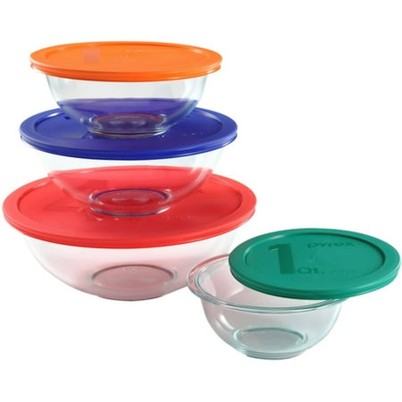 pyrex mixing bowl set with lids