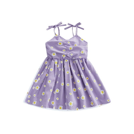 Calsunbaby Kids Girls Princess Dress Daisy Print Sleeveless Sling Dress Summer Casual Tie-Up Mesh Tulle Tutu Dress Purple 1-2 Years
Calsunbaby Kids Girls Princess Dress Daisy Print Sleeveless Sling Dress Summer Casual Tie-Up Mesh Tulle Tutu Dress Purple 1-2 Years