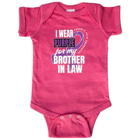 Inktastic Chronic Pain I Wear Purple For My Brother in Law Gift Baby Boy or Baby Girl Bodysuit
Inktastic Chronic Pain I Wear Purple For My Brother in Law Gift Baby Boy or Baby Girl Bodysuit