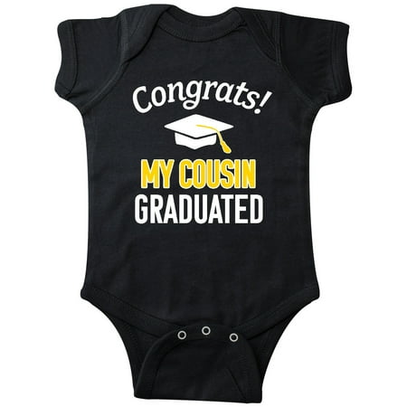 Inktastic Congrats! My Cousin Graduated with cap Gift Baby Boy or Baby Girl Bodysuit
Inktastic Congrats! My Cousin Graduated with cap Gift Baby Boy or Baby Girl Bodysuit