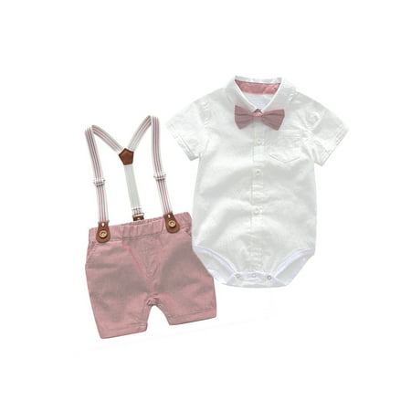 Bagilaanoe Infant Baby Boys Short Sleeve Bowtie Buttons Bodysuit Shirts Suspender Shorts Casual Summer Clothes
Bagilaanoe Infant Baby Boys Short Sleeve Bowtie Buttons Bodysuit Shirts Suspender Shorts Casual Summer Clothes