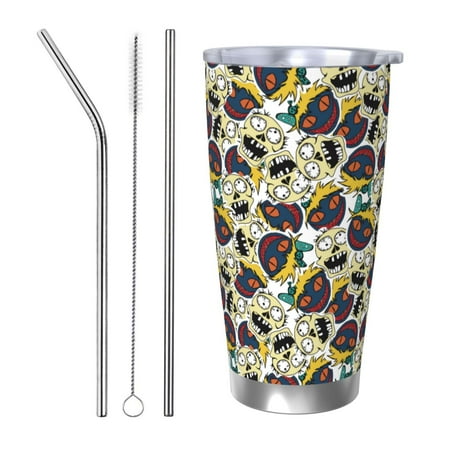 Bingfone Happy Skeleton for 20 Oz Stainless Steel Travel Mug Double Wall Water Coffee Cup for Home Office Outdoor Works Great for Ice Drinks and Hot Beverage-Straw Three-piece Set 
Bingfone Happy Skeleton for 20 Oz Stainless Steel Travel Mug Double Wall Water Coffee Cup for Home Office Outdoor Works Great for Ice Drinks and Hot Beverage-Straw Three-piece Set